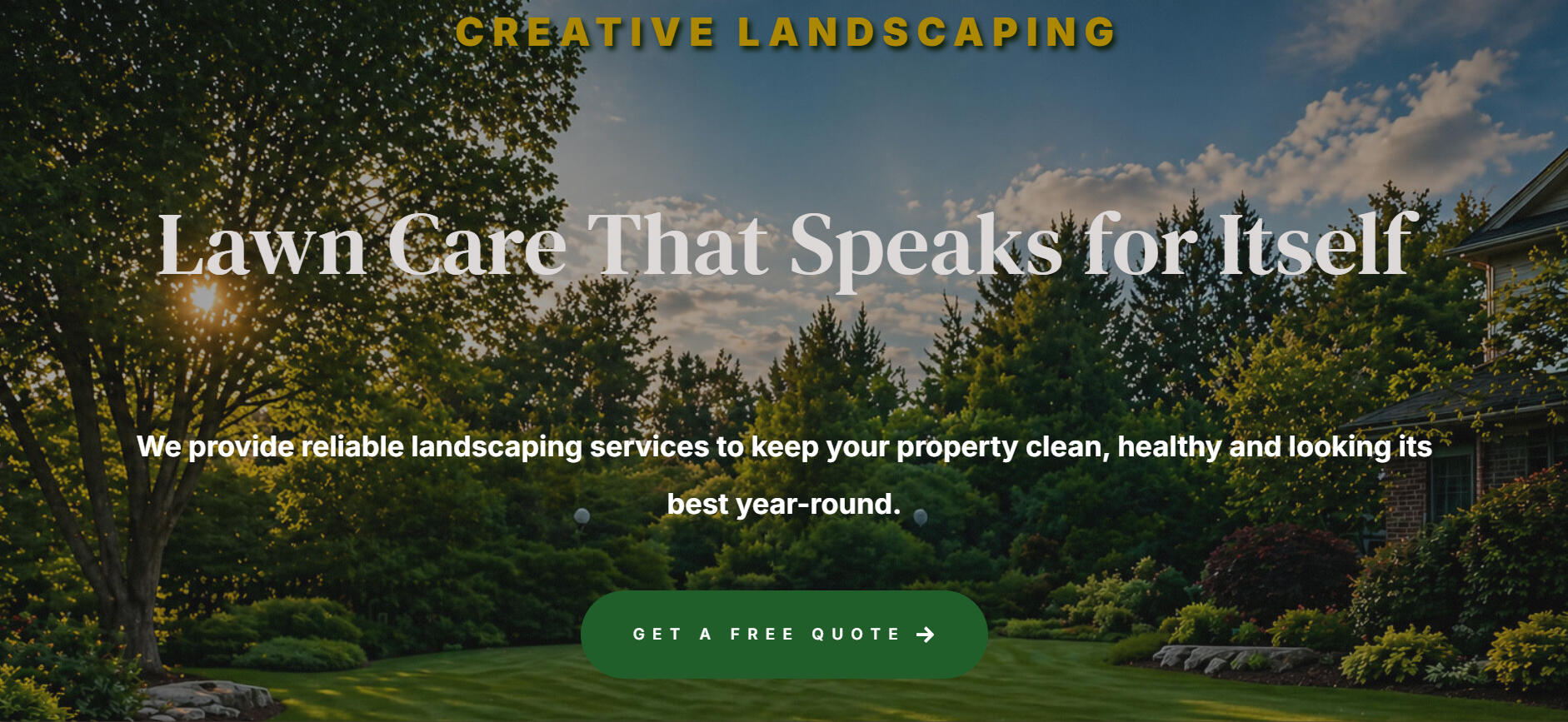 Creative Landscaping custom website design by Forge Lab Studios